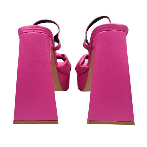 Lemon Drop by Privileged x Dolls Kill Hot Pink Hiner Platform Heels - Size 7 - Picture 5 of 8